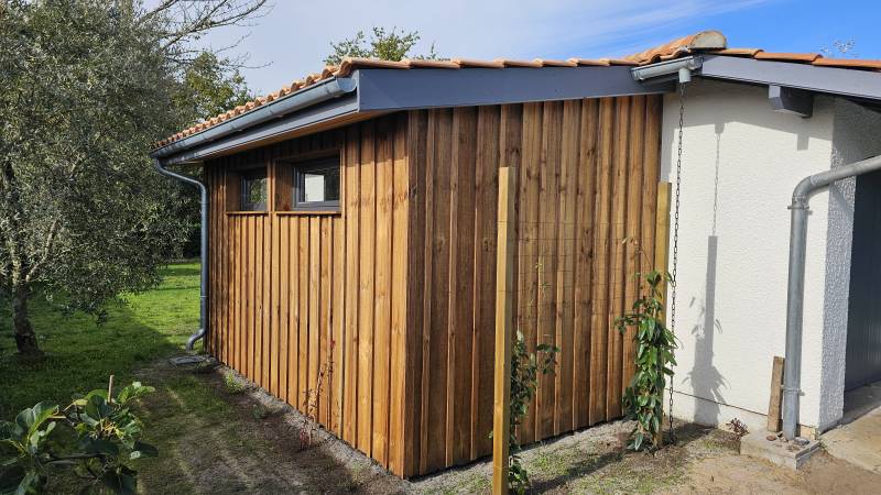 Dépendance en bois : Construction d'une dépendance de 10m2 sans permis de construire sur le bassin d'Arcachon a Gujan Mestras